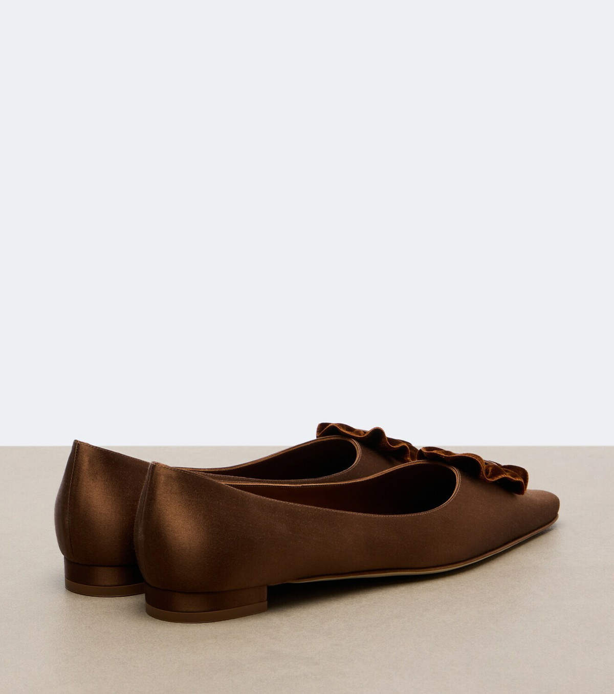 Manolo Blahnik Fortanflat satin ballet flats