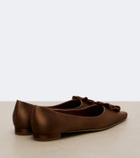 Manolo Blahnik Fortanflat satin ballet flats