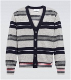Thom Browne - Striped wool V-neck cardigan