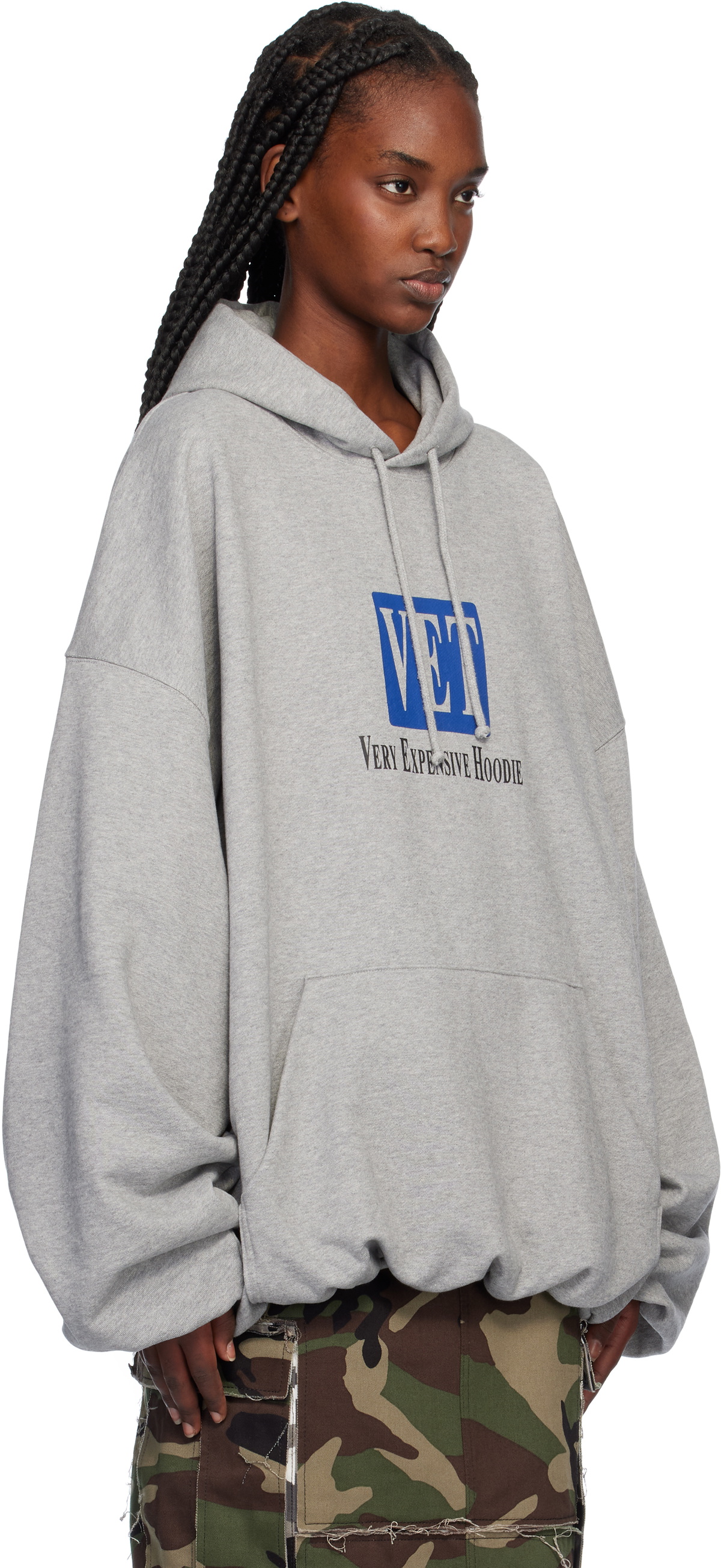 VETEMENTS 18aw Antwerpen Hoodie グレー　パーカー Vetements Vetements Grey Antwerp Cut Up Reconstructed Split Hoodie