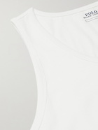 POLO RALPH LAUREN - Logo-Embroidered Cotton-Jersey Tank Top - White