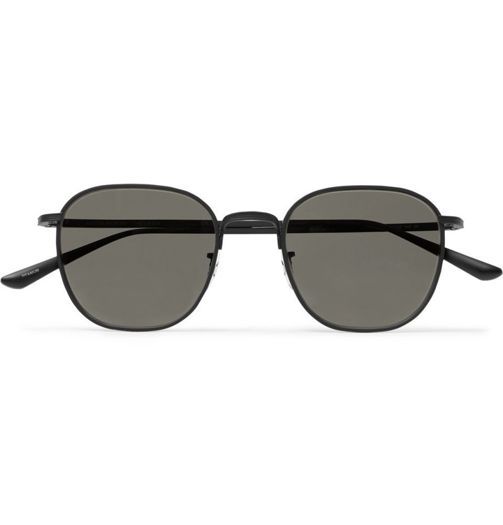 Photo: The Row - Oliver Peoples Board Meeting 2 Square-Frame Titanium Mirrored Sunglasses - Black