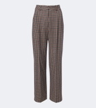 Blazé Milano Fox checked wool and cashmere straight pants