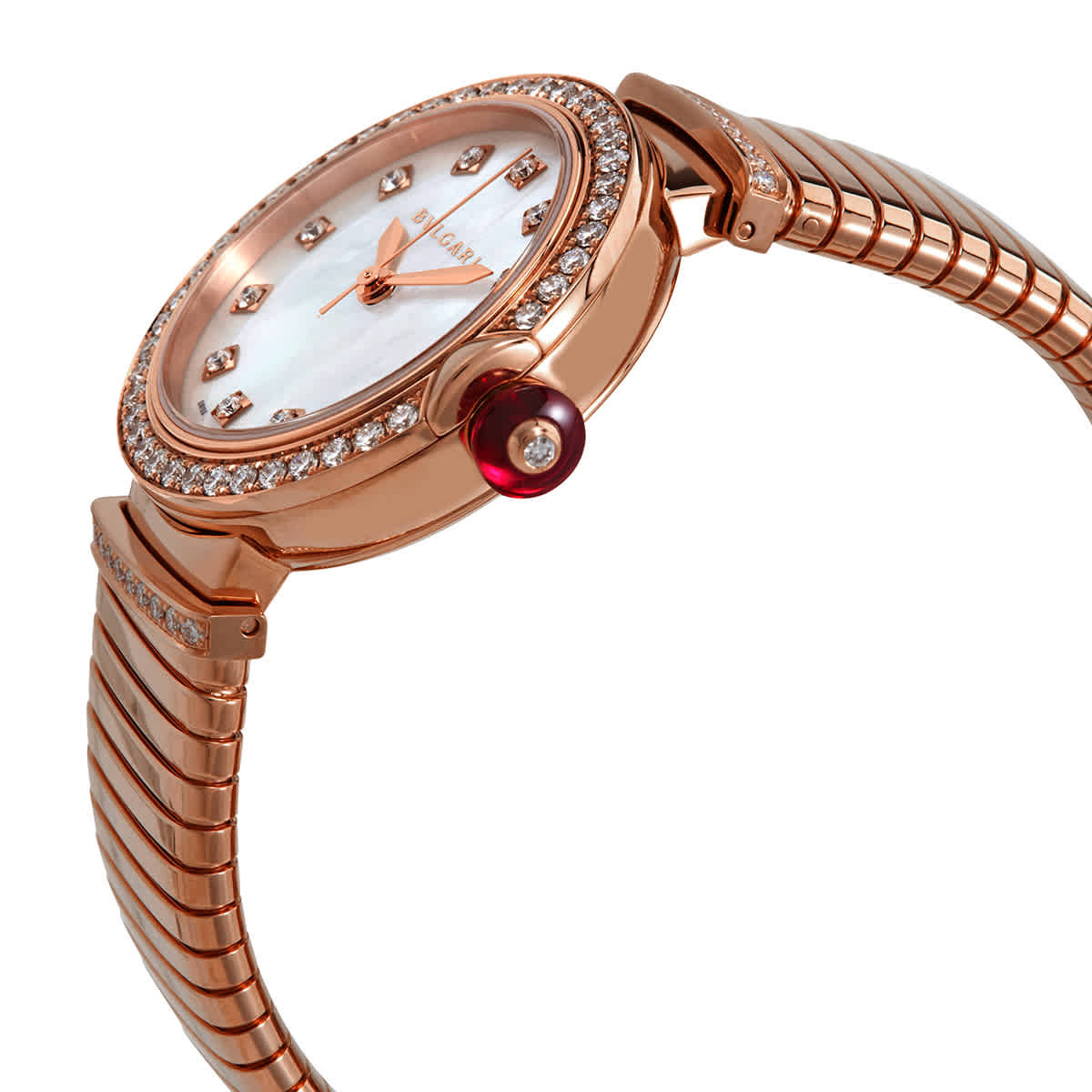 Bvlgari Serpenti Tubogas 18kt Rose Gold Diamond Ladies Watch 103034