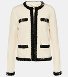 Tory Burch Kendra sequined wool-blend jacket