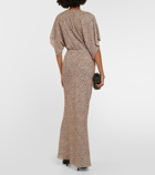 Norma Kamali Obie leopard-print georgette gown