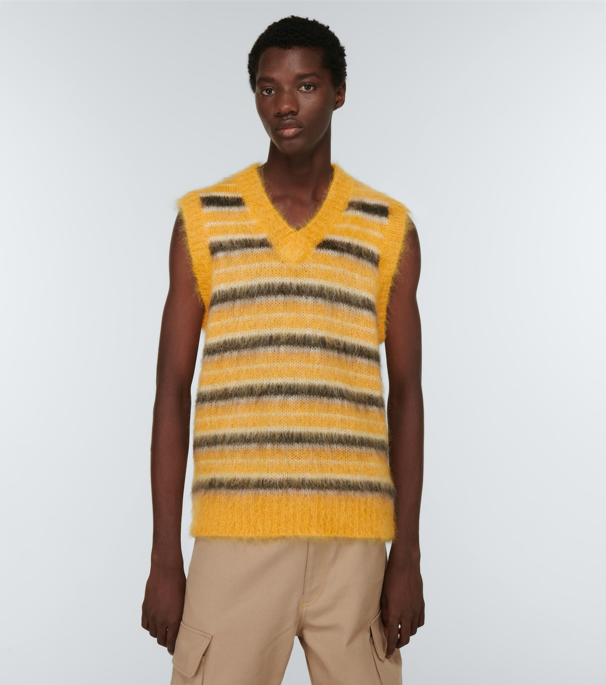 Marni Striped mohair blend sweater vest Marni