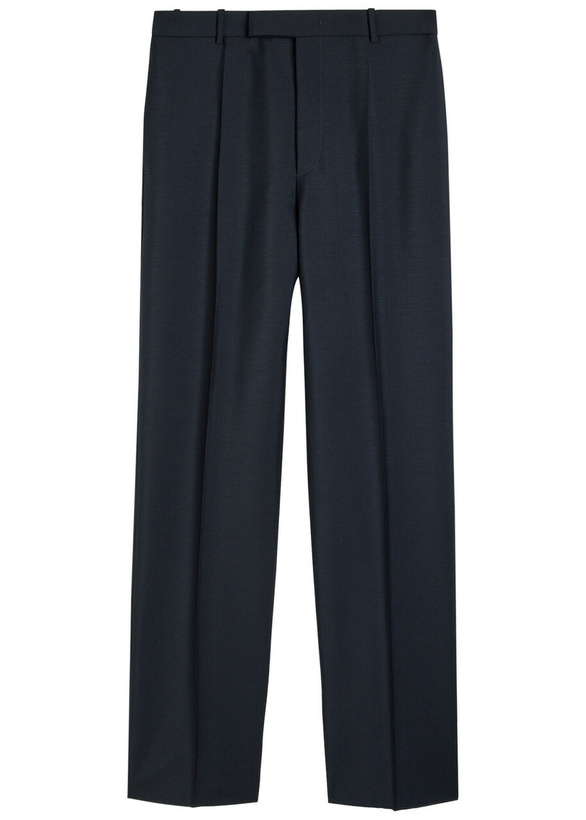 Photo: Jil Sander Straight-leg Wool-blend Trousers Dark Blue