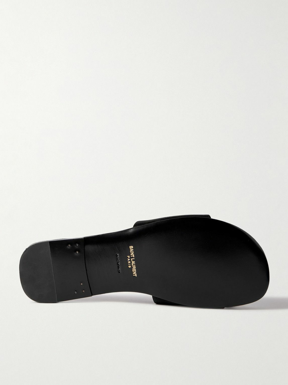 SAINT LAURENT - Satin Slides - Black