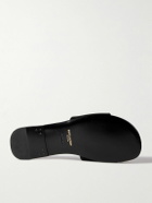 SAINT LAURENT - Satin Slides - Black