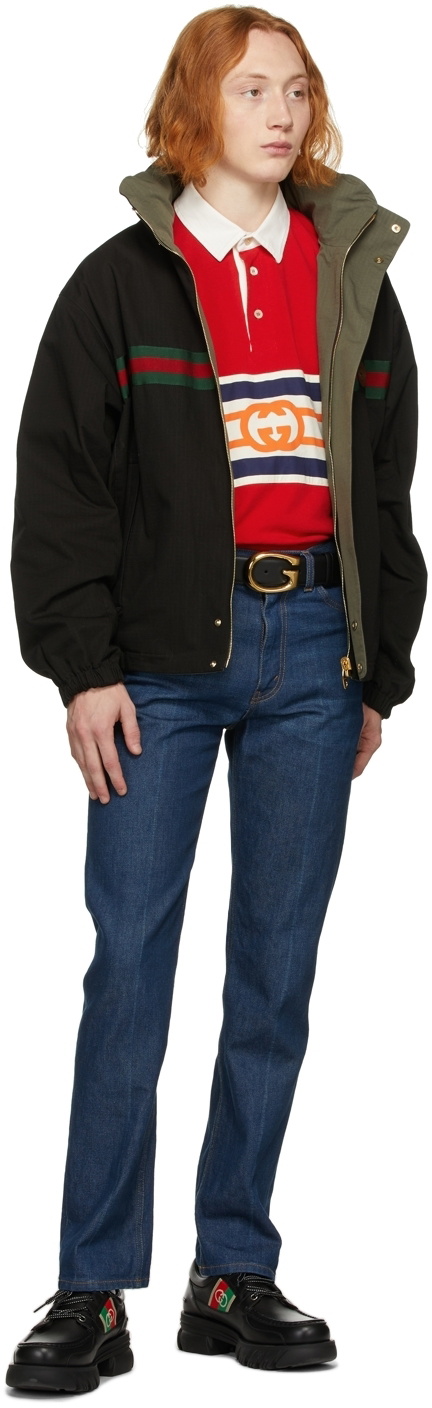 Gucci Reversible Black & Khaki GG Jacket