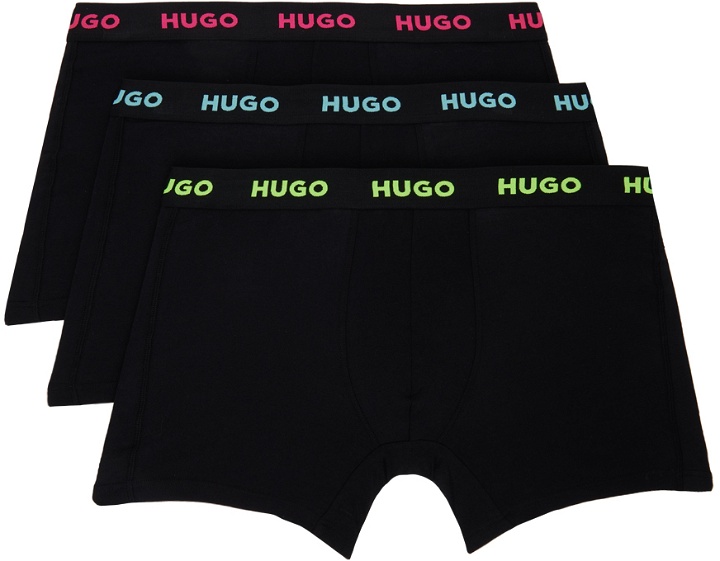 Photo: Hugo Three-Pack Black Boxers