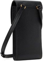 Thom Browne Black Strap Phone Holder Pouch