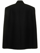 WARDROBE.NYC - Double Breasted Cropped Wool Cape