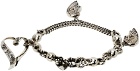 Acne Studios Silver Heart Charm Bracelet