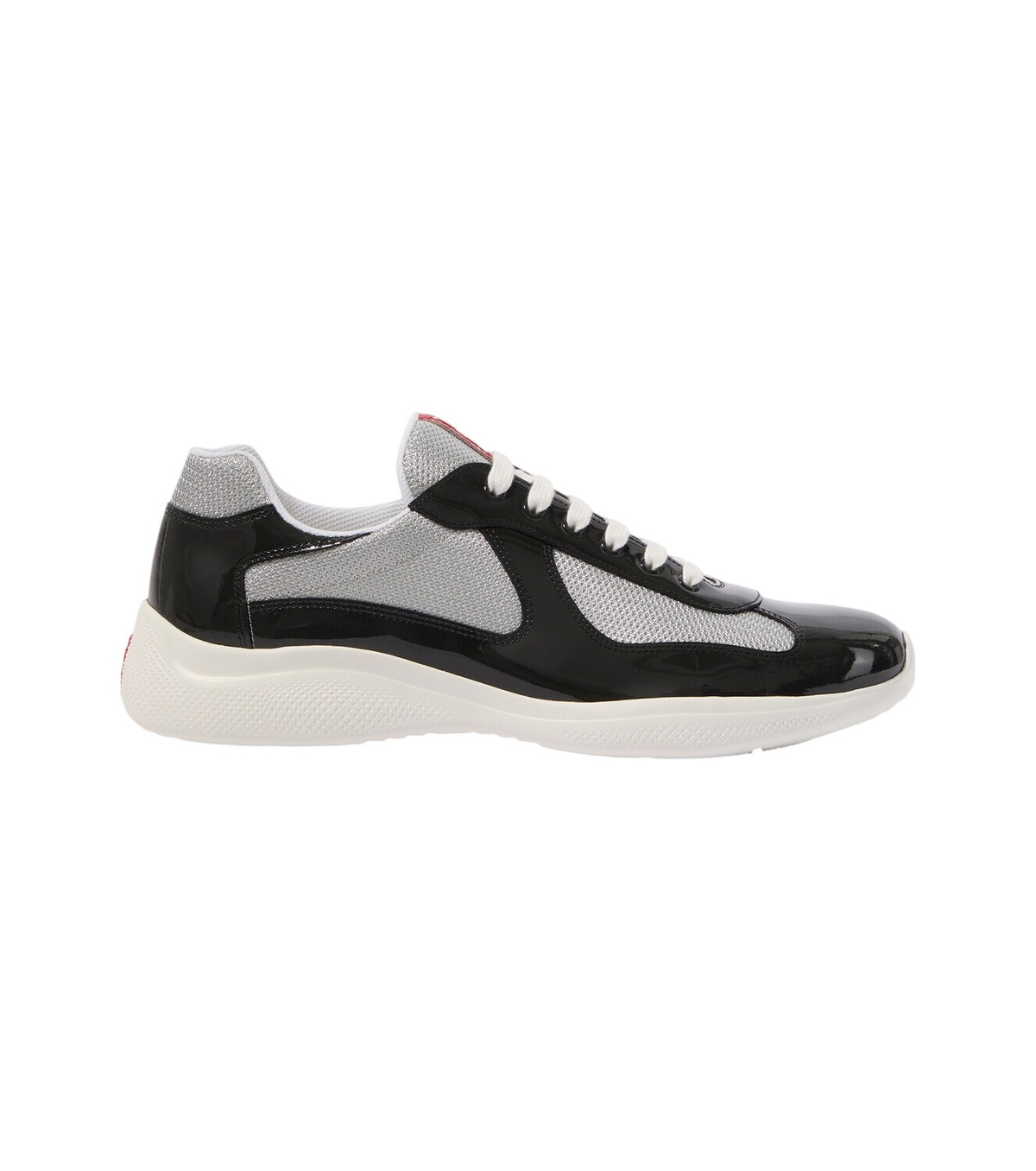 Prada Black Leather and Mesh Velcro High-Top Sneakers Prada