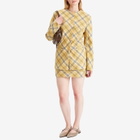 House Of Sunny Women's Bias Cut Check Skirt in Multi