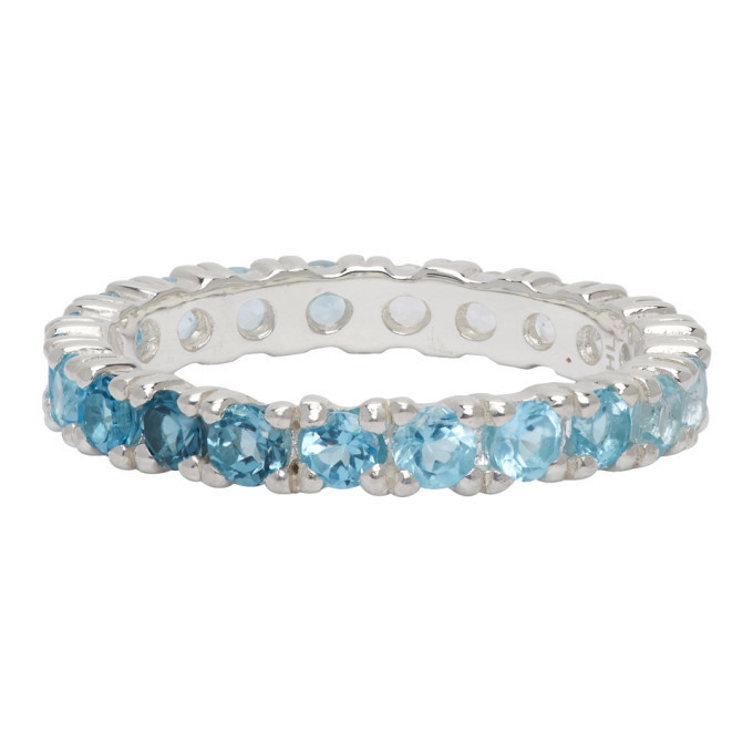 Photo: Hatton Labs SSENSE Exclusive Silver and Blue Topaz Eternity Ring