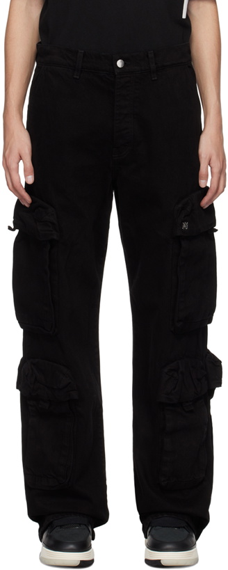 Photo: AMIRI Black Oversized Cargo Pants