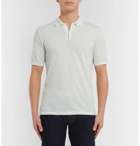 Incotex - Slim-Fit Garment-Dyed Cotton-Piqué Polo Shirt - Men - Light blue