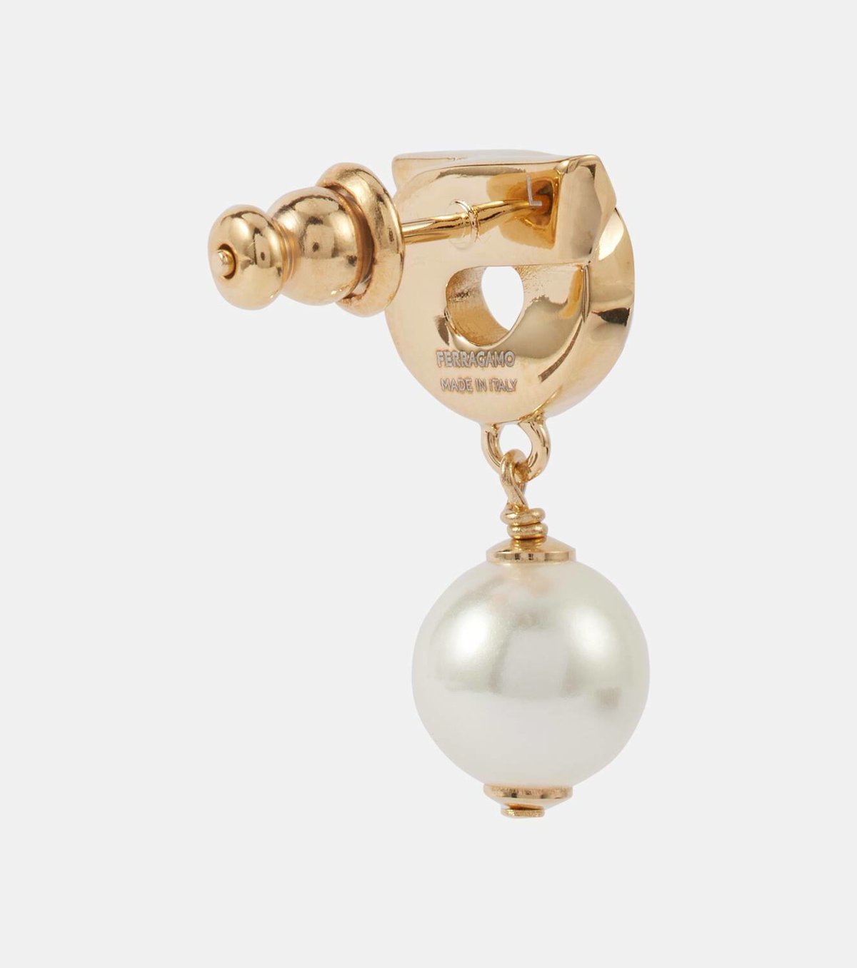 ★ Ferragamo ★ VARA PEARLS EARRINGS スタッズ ピアス Gancini earrings with pearls and crystals - Women | Ferragamo