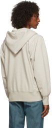 Maison Margiela Grey Zip-Up Hoodie