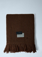 MM6 Maison Margiela Distressed Wool-Blend Scarf