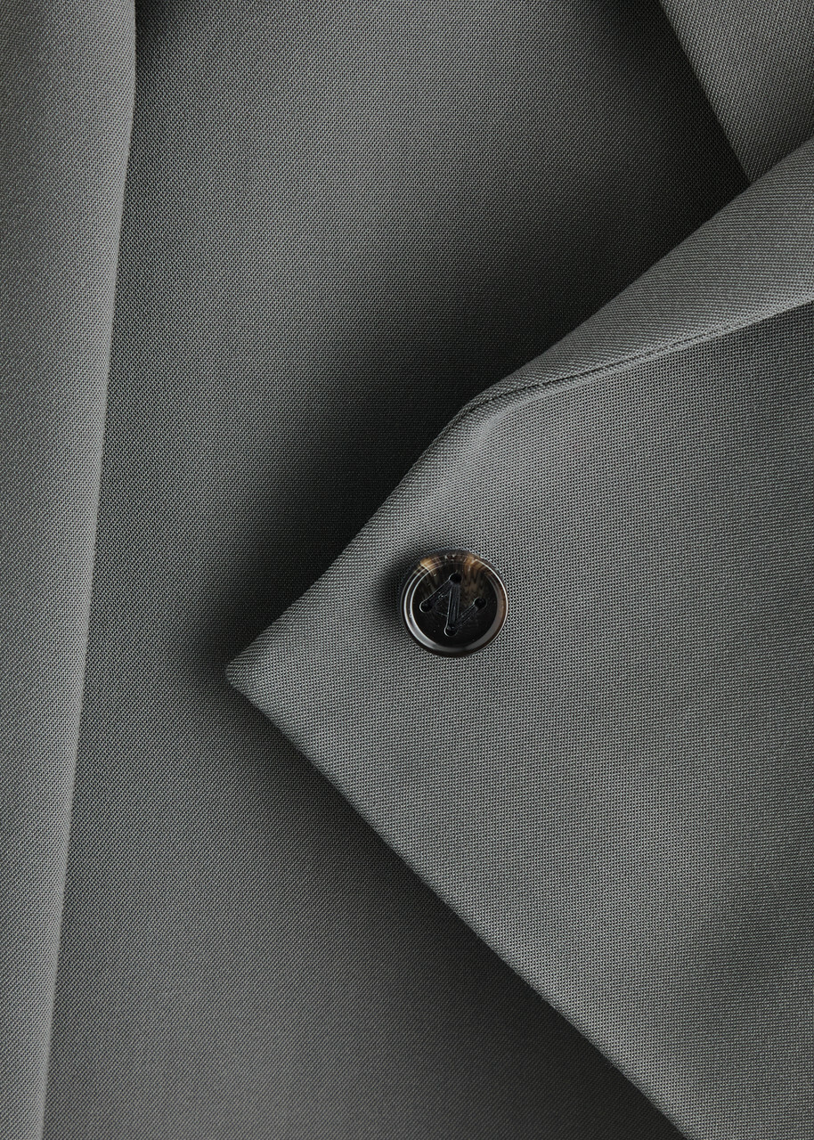 Nanushka Aidula Cropped Twill Blazer Grey