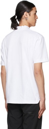 HELIOT EMIL White Mock Neck Zip T-Shirt