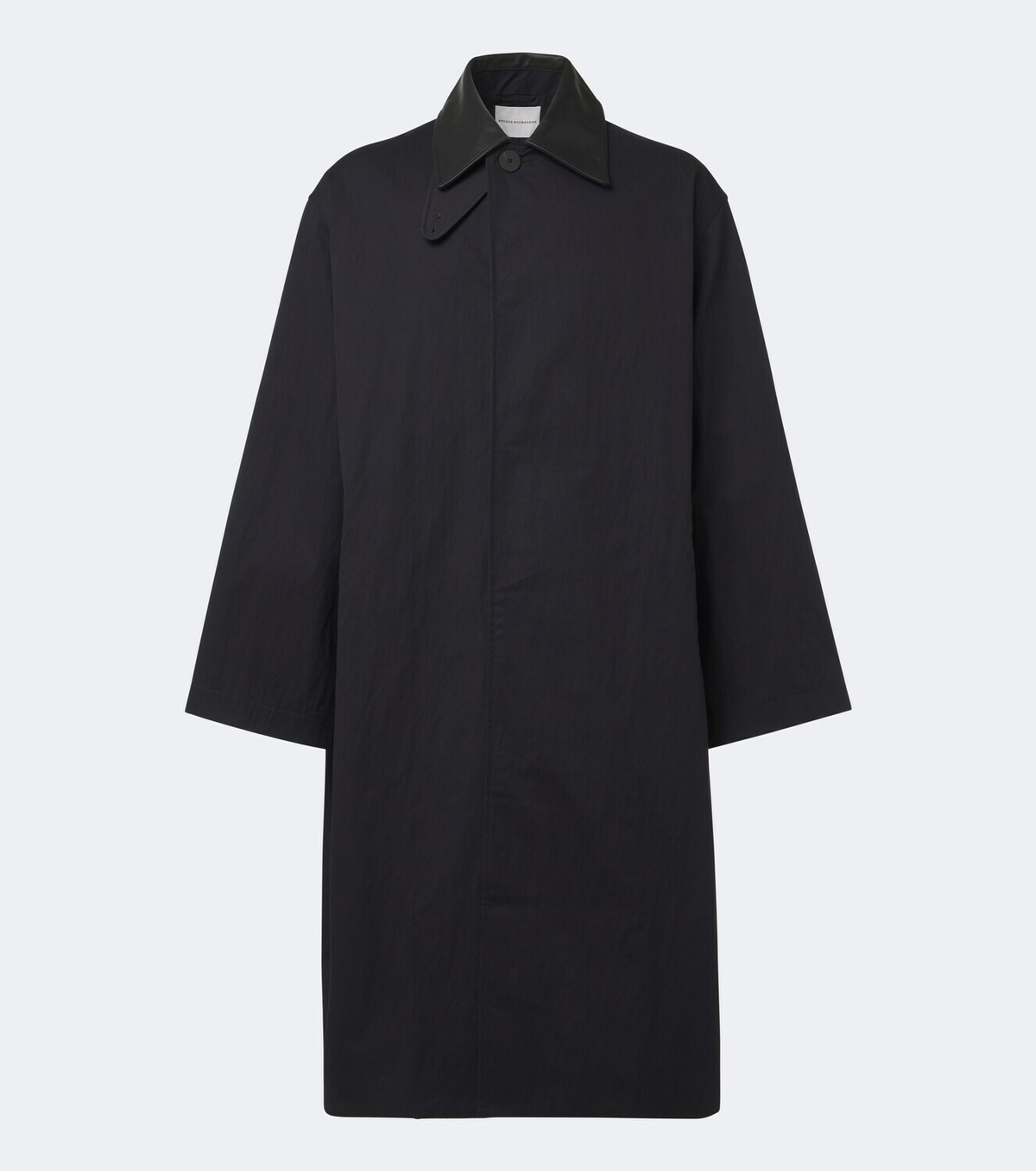 Studio Nicholson Revere leather-trimmed cotton-blend trench coat