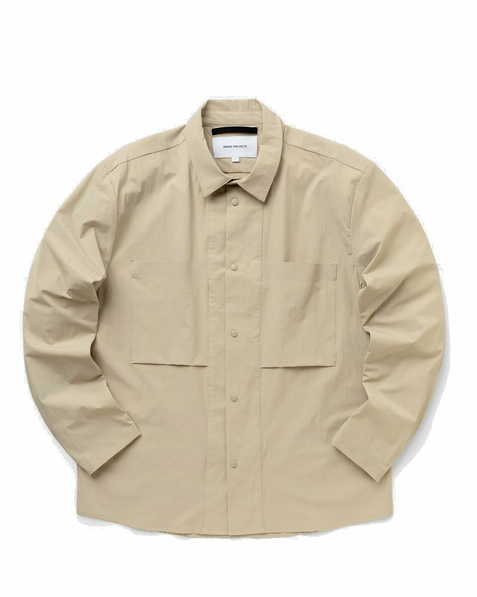 Photo: Norse Projects Jens Travel Light 2.0 Jacket Beige - Mens - Longsleeves|Overshirts