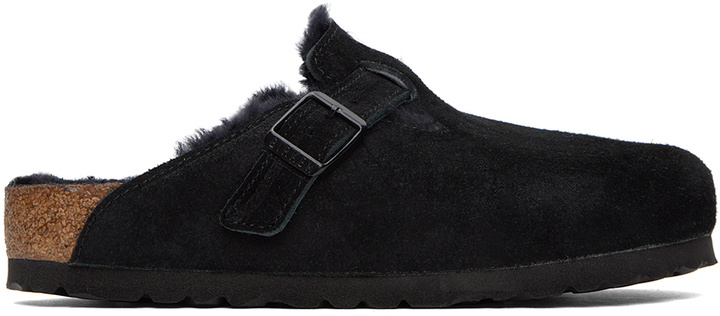 Photo: Birkenstock Black Regular Boston Shearling Loafers