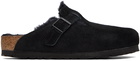 Birkenstock Black Regular Boston Shearling Loafers