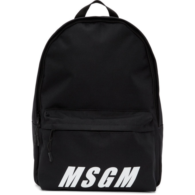 Photo: MSGM Black Logo Backpack