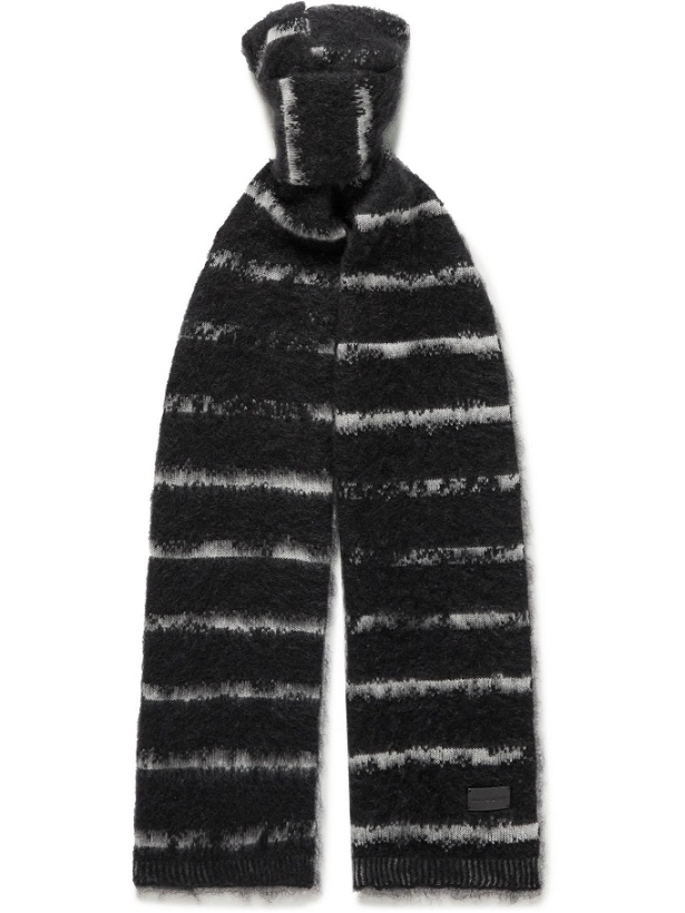 Photo: SAINT LAURENT - Striped Knitted Scarf