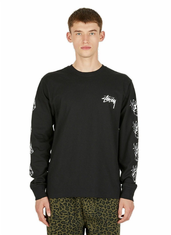 Photo: Fire Dice Long Sleeve T-Shirt in Black