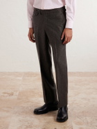 J. Mueser - Waverly Straight-Leg Checked Virgin Wool Suit Trousers - Brown