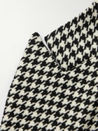 Alexander McQueen - Double-Breasted Asymmetric Houndstooth Wool Coat - Black