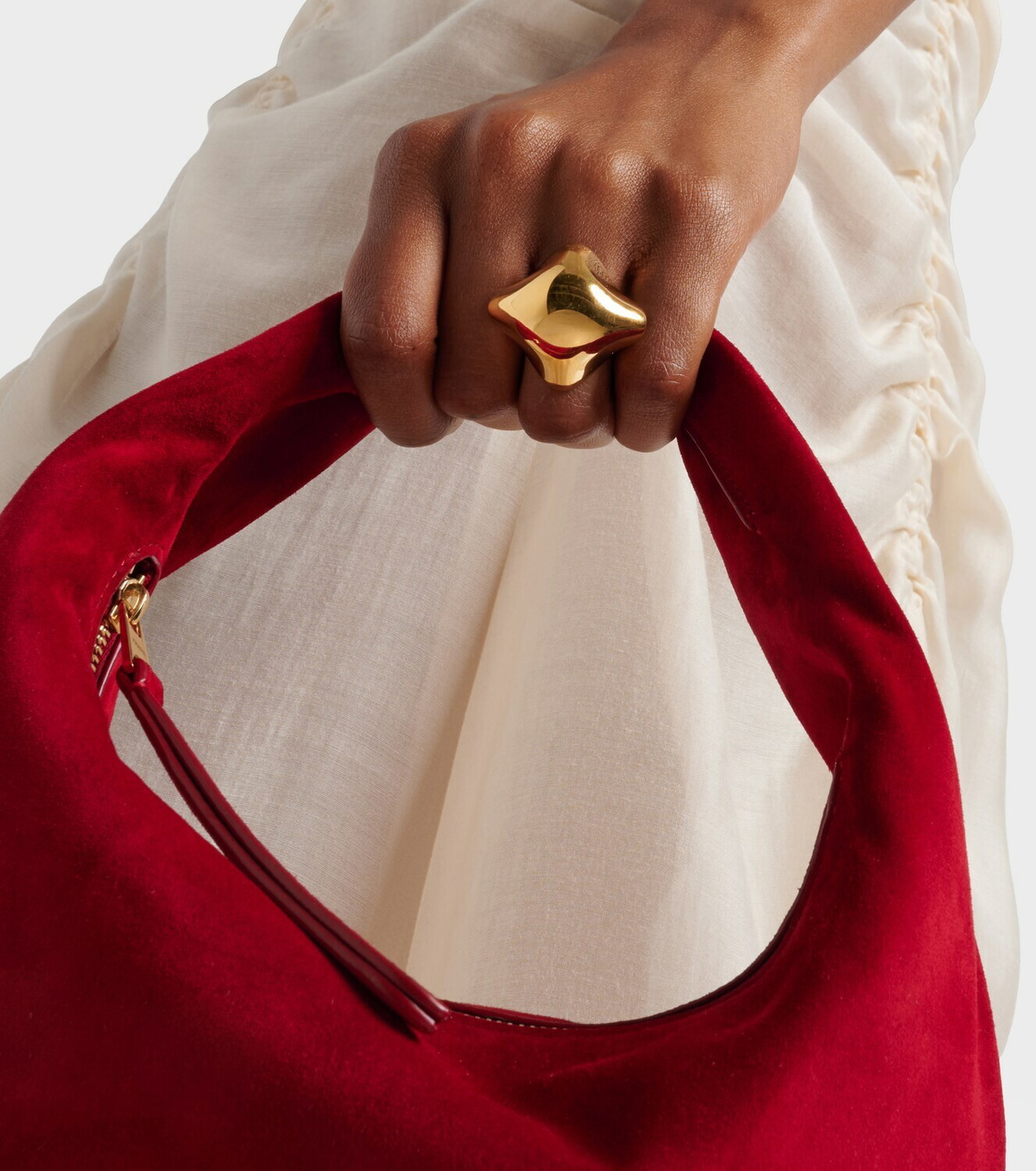Khaite Lotus 18kt gold-plated ring