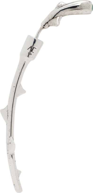 Photo: Alan Crocetti Silver Stem of Thorns Single Earring