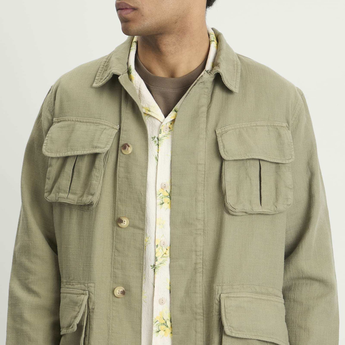 Kestin Men's Tyndrum Slub Field Jacket in Military