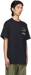 N.Hoolywood Black Test Product Exchange Service 'USSC' T-Shirt