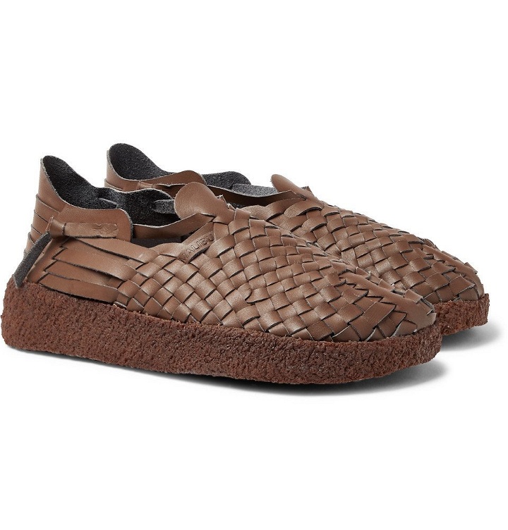 Photo: Malibu - Latigo Woven Faux Leather Sandals - Men - Dark brown
