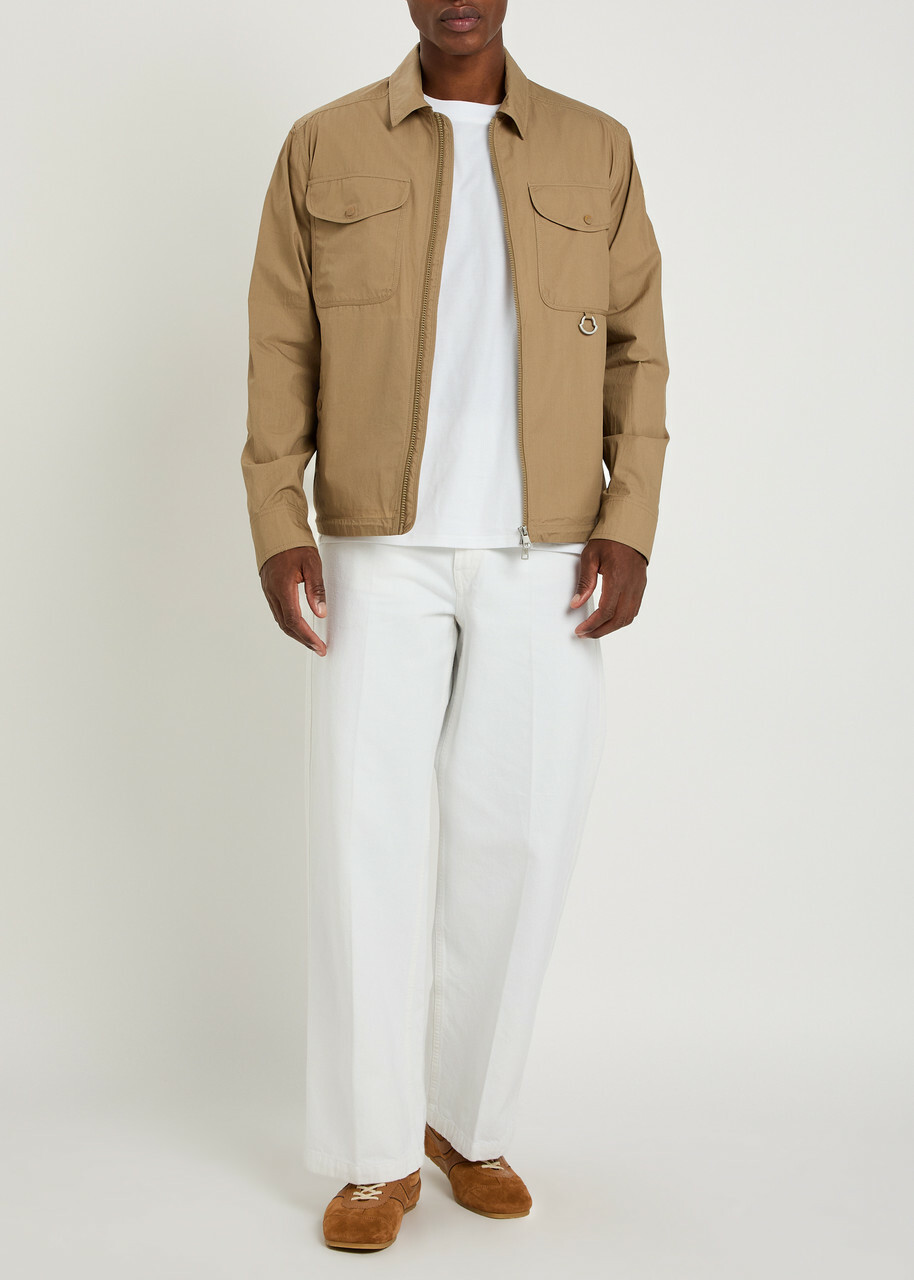 Moncler Cotton-poplin Overshirt Tan