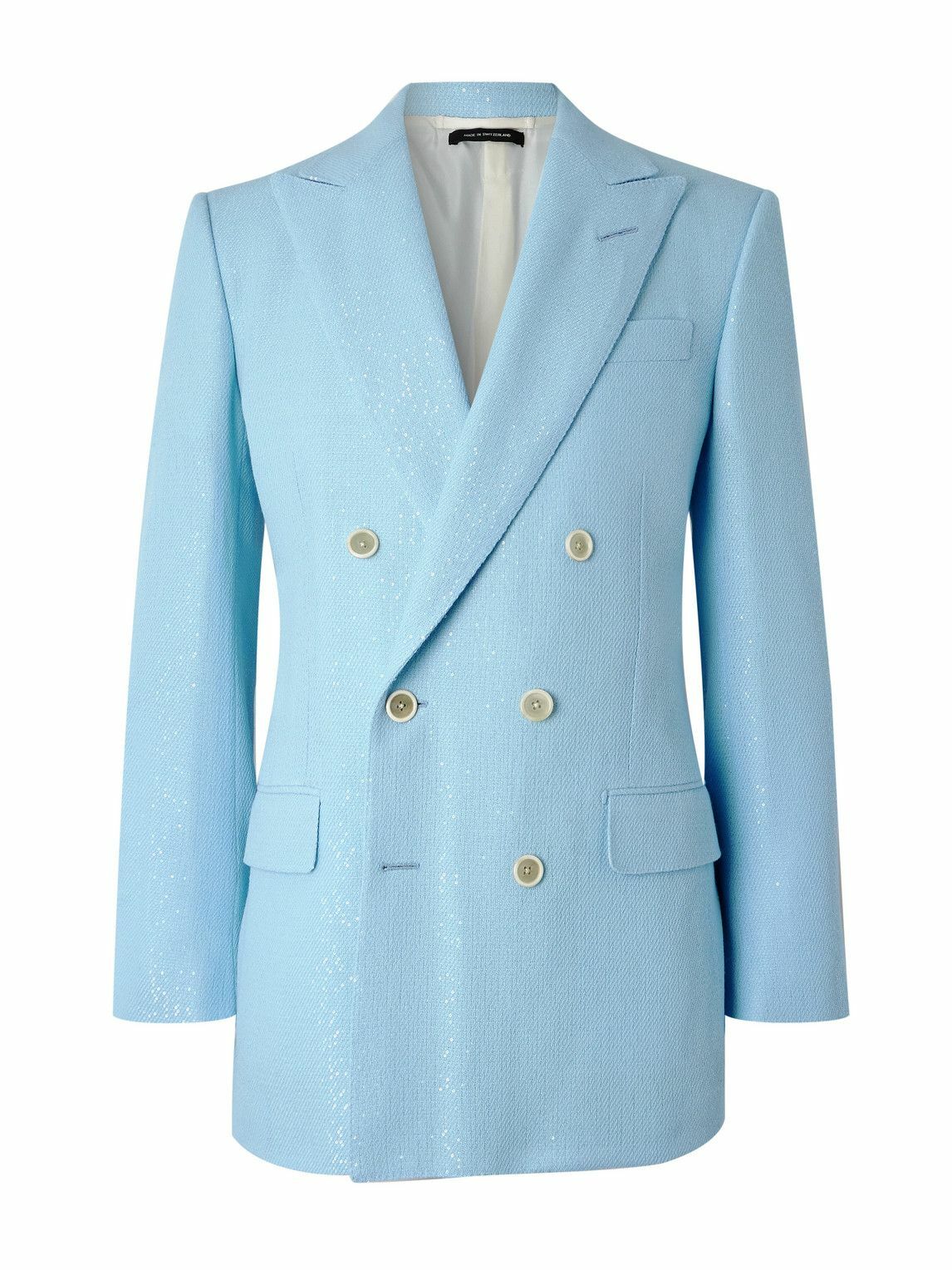 TOM FORD - Atticus Double-Breasted Mohair and Wool-Blend