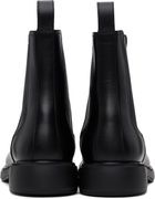 Ferragamo Black Beat Camden Chelsea Boots