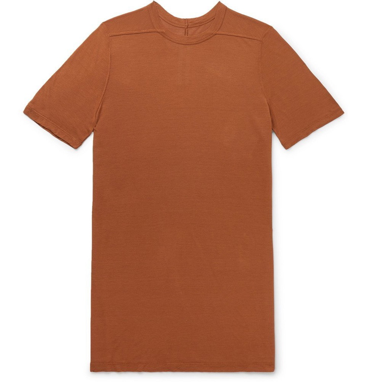 Photo: Rick Owens - Level Stretch-Jersey T-Shirt - Brown