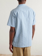 Portuguese Flannel - Prana Camp-Collar Striped Cotton Shirt - Blue
