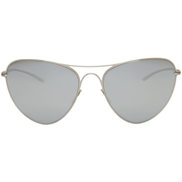 Photo: Maison Margiela Silver Mykita Edition MMESSE015 Aviator Sunglasses 