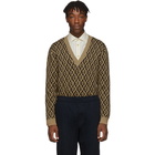 Gucci Black and White G Rhombus Cardigan